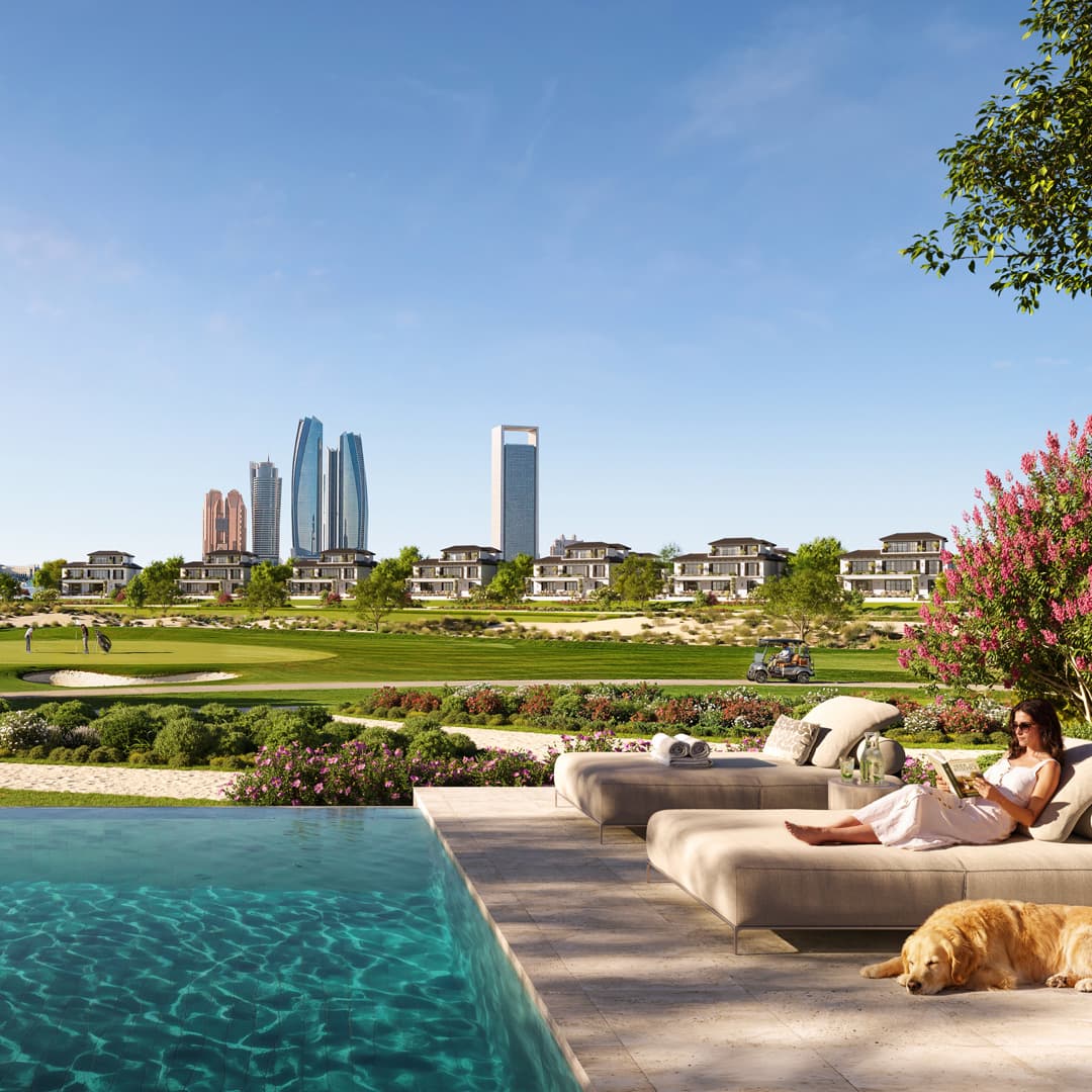 Hudayriyat Golf Estates villa exterior render 1
