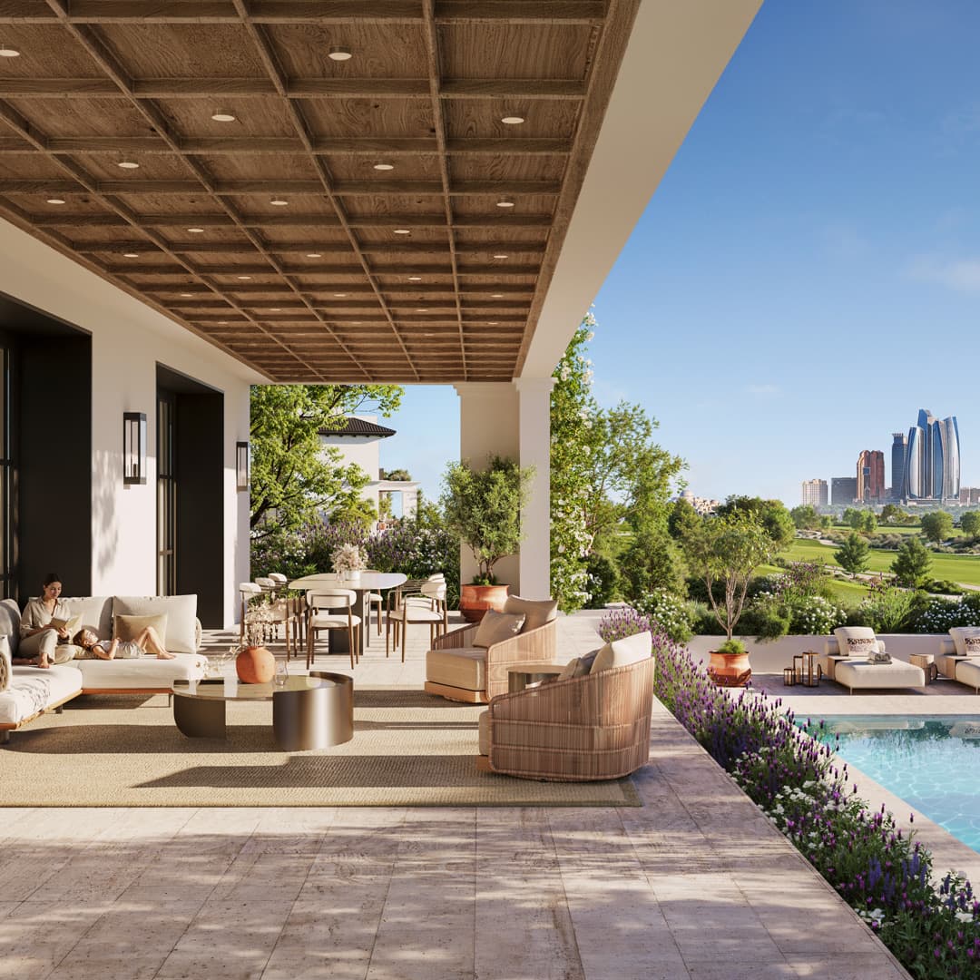 Hudayriyat Golf Estates villa exterior render 4