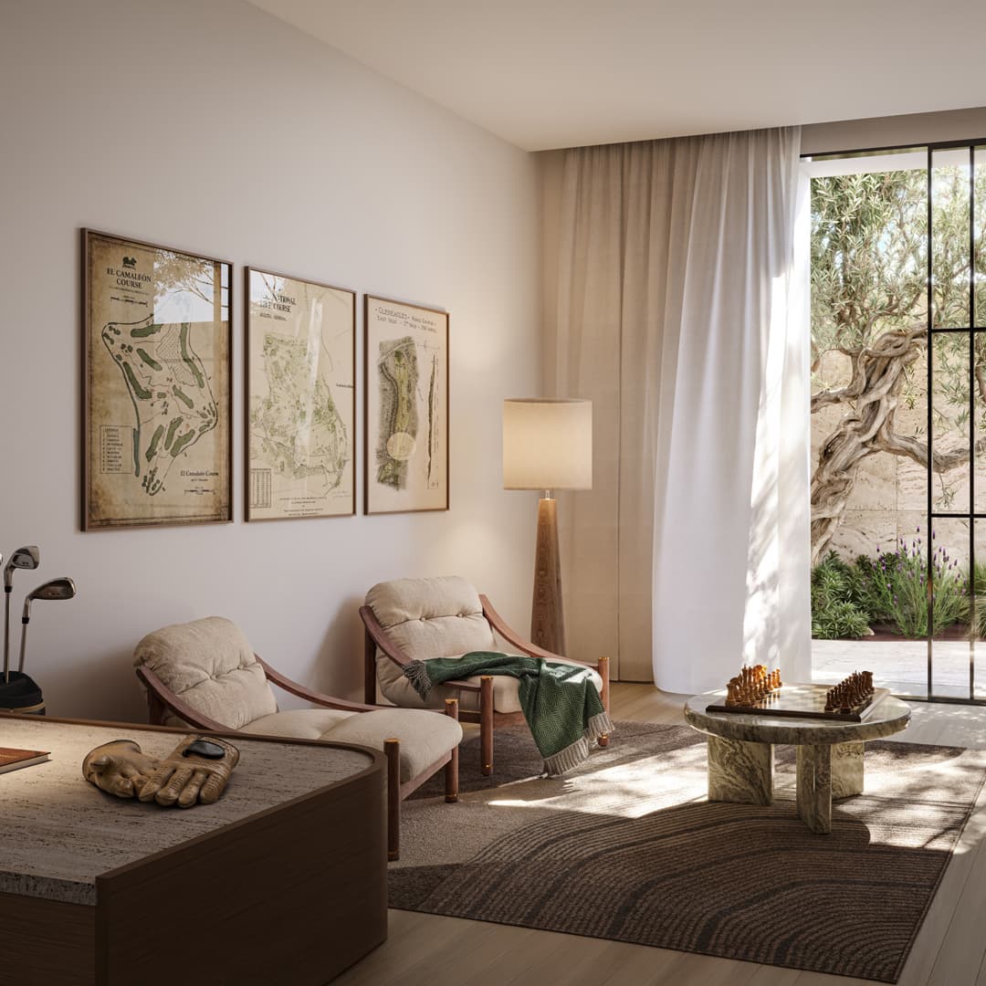 Hudayriyat Golf Estates villa interior render 5
